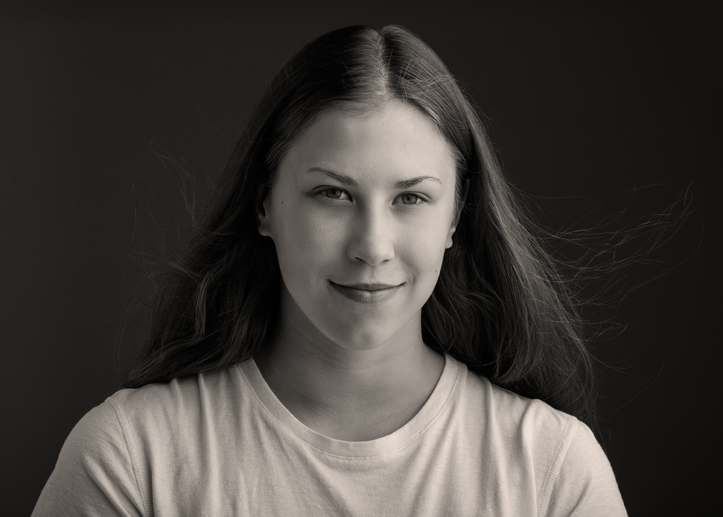 Black White Portrait Photography Outdoor Girl