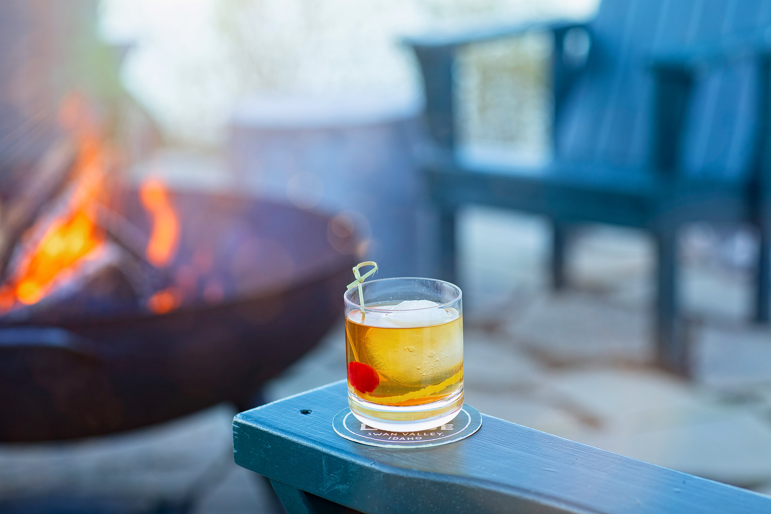 Whiskey cocktail firepit 