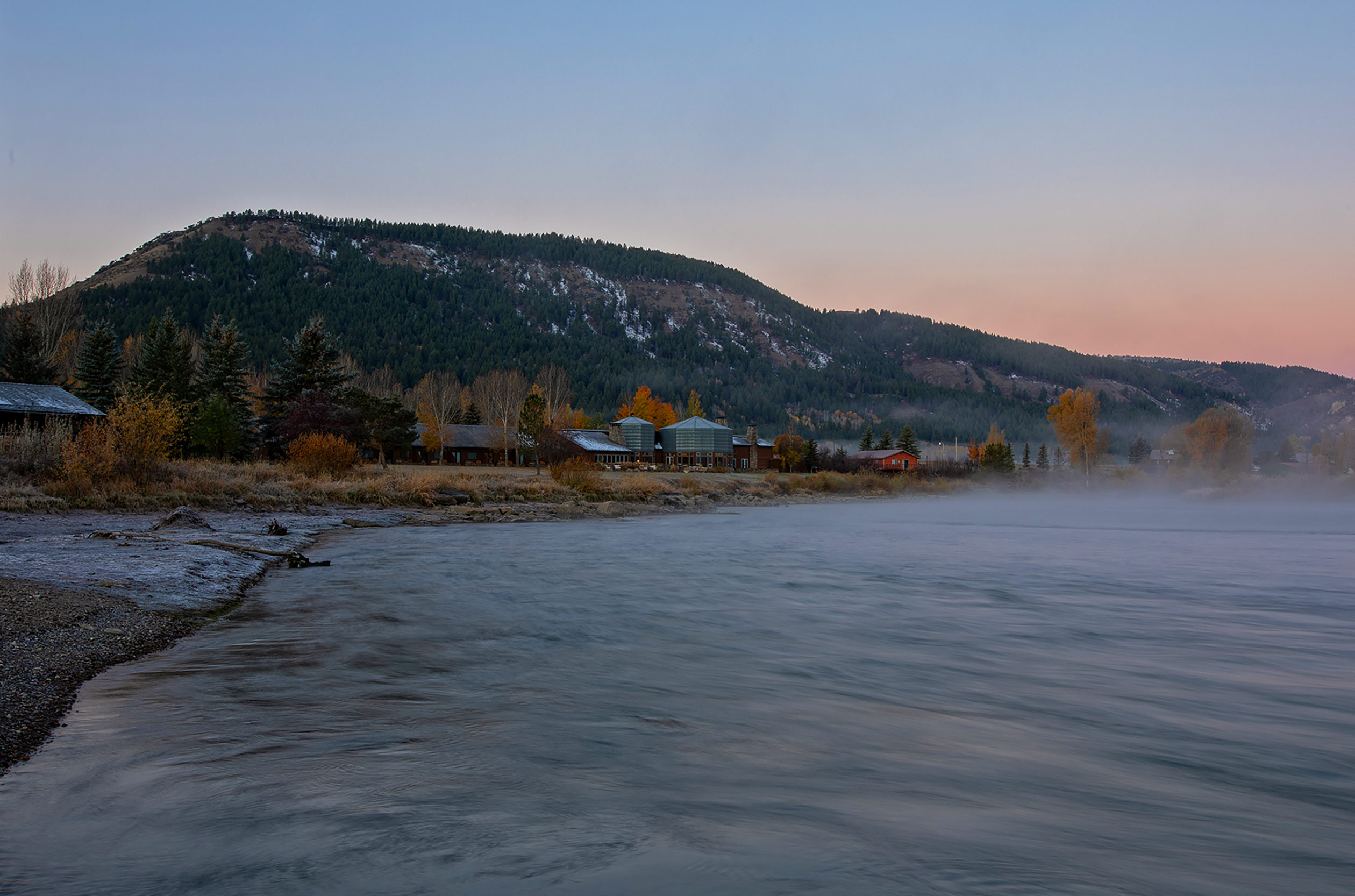 Water hills landscape